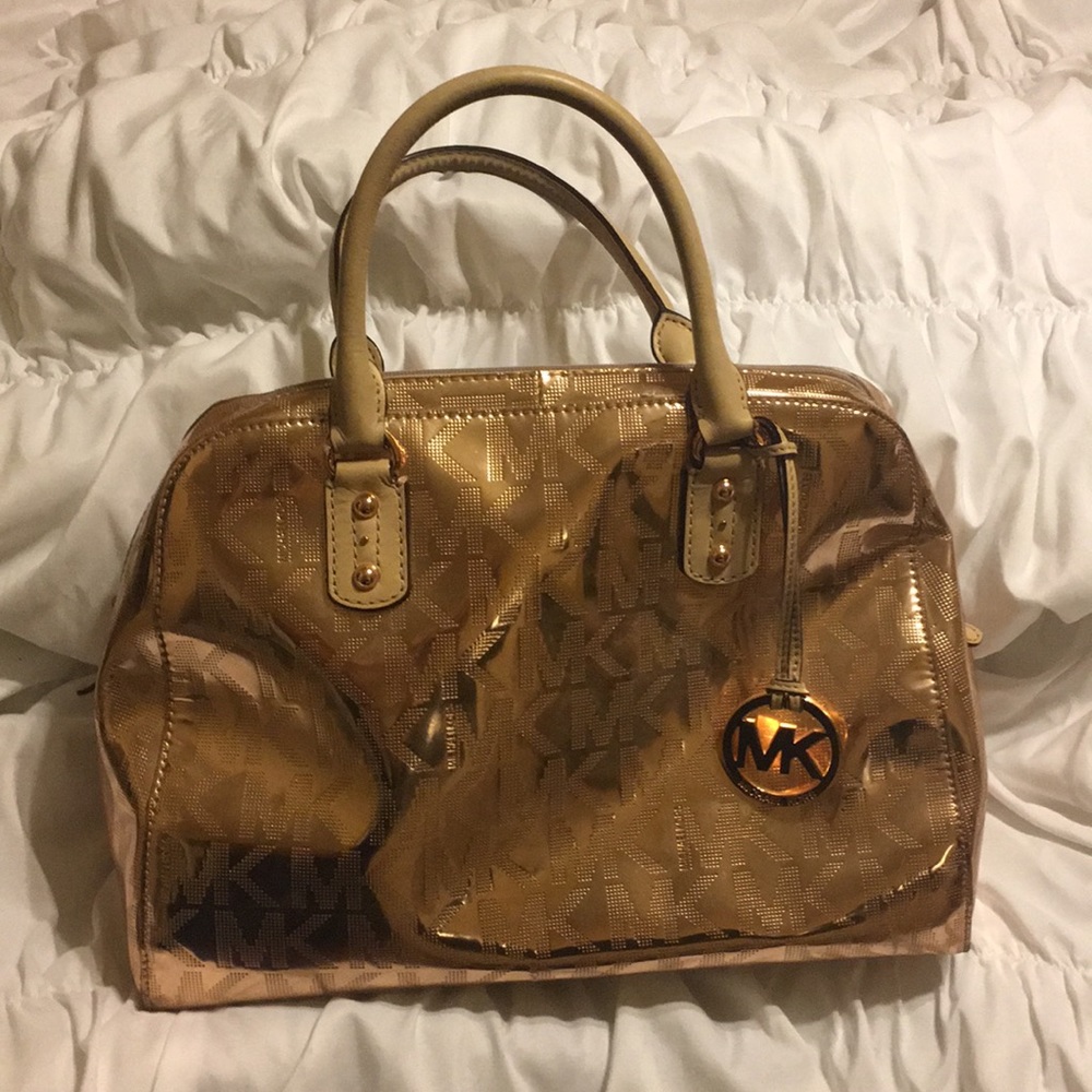 Large rose gold Michael Kors purse
